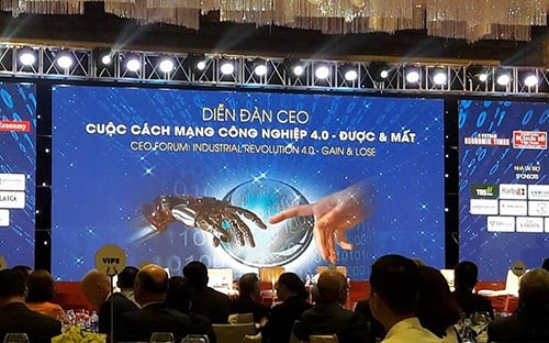 Diễn đàn CEO “Cuộc Cách mạng Công nghiệp 4.0 - Được & Mất” do Thời báo Kinh tế Việt Nam tổ chức ngày 7/4 - Ảnh: Việt Tuấn.