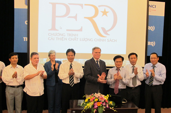 Lễ ra mắt PERQ. Chương trình có mục tiêu là cải thiện chất lượng thể chế, chủ yếu liên quan đến kinh doanh ở Việt Nam - Ảnh: Anh Quân.