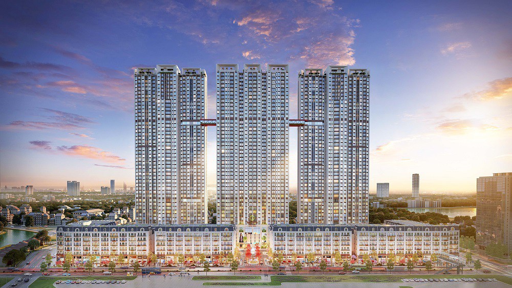 dự án The Terra - An Hưng, gồm 3 tòa tháp cao 45 tầng, mở ra tầm nhìn thoáng rộng.