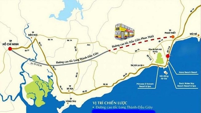 Chiều dài tuyến cao tốc Dầu Giây - Phan Thiết khoảng 99km (đoạn qua Bình Thuận dài khoảng 47,5km, đoạn qua Đồng Nai dài 51,5km).