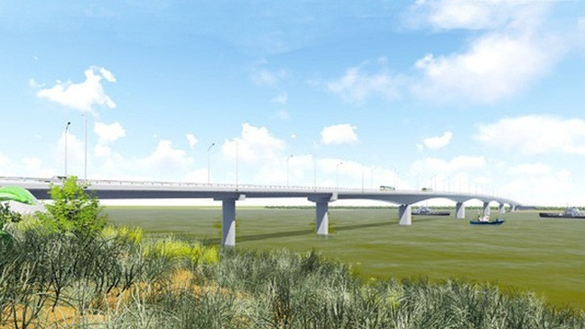 Phối cảnh cầu Cửa Hội nối Nghệ An - Hà Tĩnh.