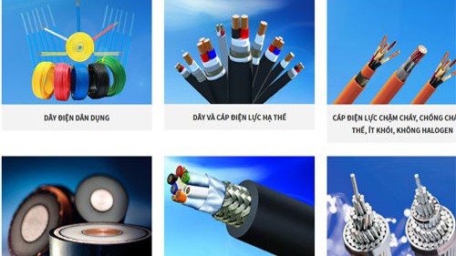 Các cản phẩm của Cadivi.