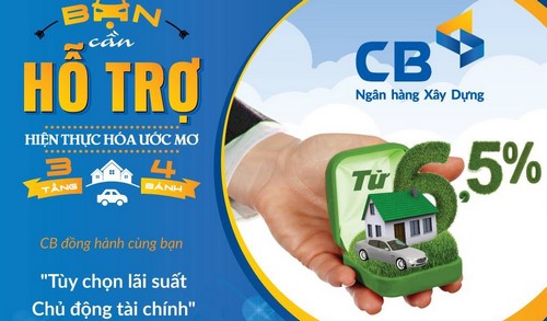 Nhân dịp tròn 2 năm trở thành ngân hàng 100% vốn nhà nước, Ngân hàng Xây
 Dựng (CB) thu hút thị trường với chính sách lãi suất cạnh tranh.