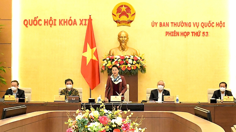 Phiên họp thứ 53 của Ủy ban Thường vụ Quốc hội - Ảnh: Quochoi.vn