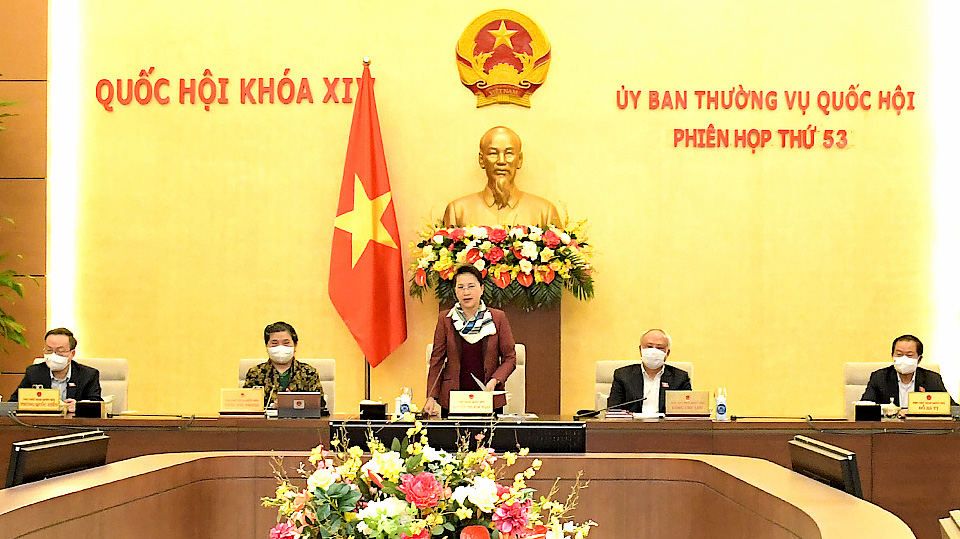 Phiên họp thứ 53 của Ủy ban Thường vụ Quốc hội - Ảnh: Quochoi.vn