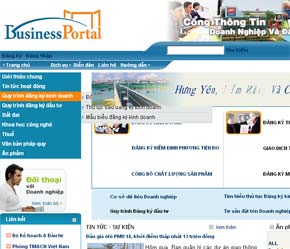 Giao diện của Cổng thông tin doanh nghiệp và đầu tư.