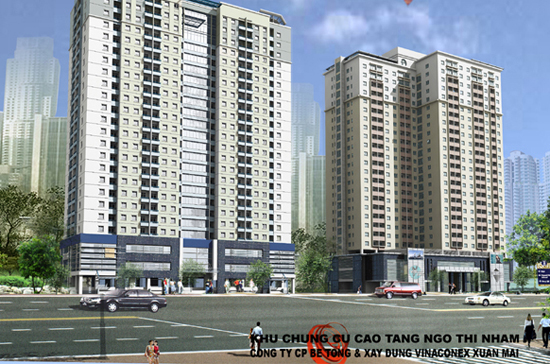Phối cảnh tòa nhà CT1 Ngô Thì Nhậm, Hà Đông.