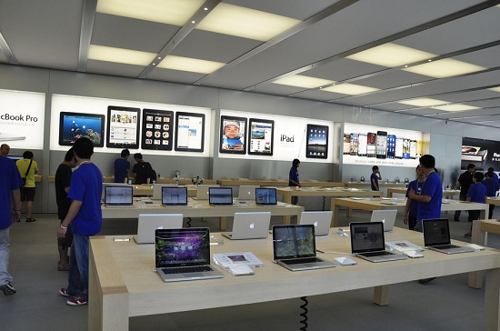 Gian hàng Apple tại Thượng Hải, Trung Quốc.