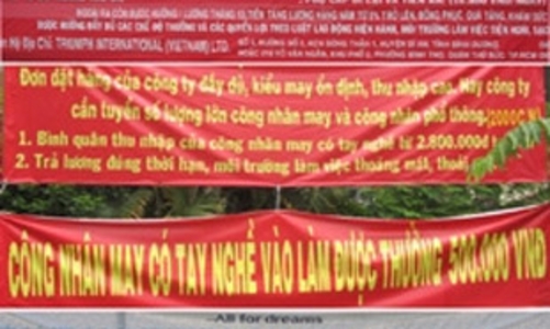 Tp.HCM: Khó tuyển lao động, tại sao?