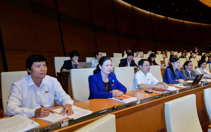 Một phiên họp toàn thể của Quốc hội khoá 14.