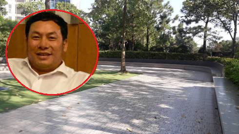 Ông Trần Đức Hà và hiện trường nơi xảy ra vụ việc.