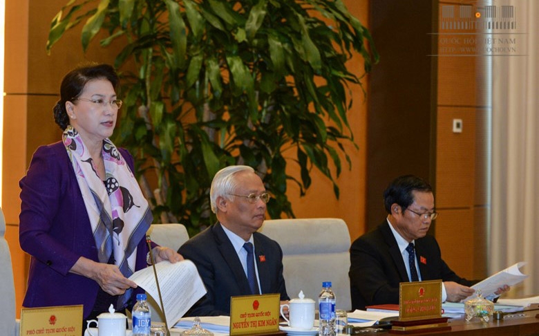 <span style="font-family: 'Times New Roman'; font-size: 15px;">Chủ tịch Quốc hội Nguyễn Thị Kim Ngân tại phiên họp thứ tám của Uỷ ban Thường vụ Quốc hội</span>