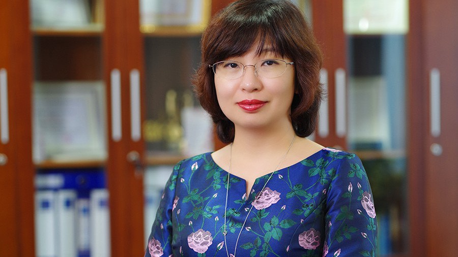 Bà Nguyễn Minh Châu, thành viên cao cấp Ban điều hành, Giám đốc khối nguồn vốn và kinh doanh tiền tệ MB kiêm Chủ tịch Hội đồng thành viên Công ty Tài chính TNHH MB Shinsei (Mcredit).