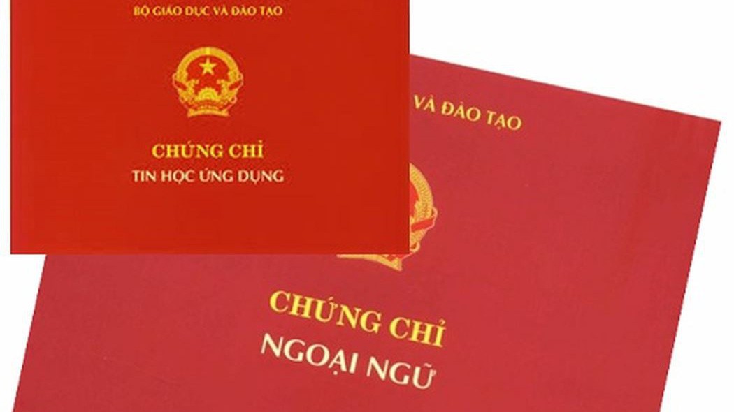 Có gần 50 đơn vị bị yêu cầu dừng việc cấp chứng chỉ ngoại ngữ, tin học. Ảnh minh họa. 