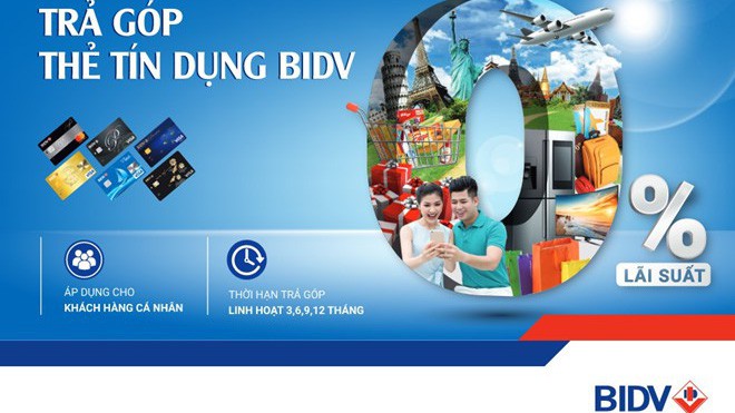 Thẻ tín dụng BIDV có thể thực hiện giao dịch trả góp tại hơn 6.200 địa điểm.