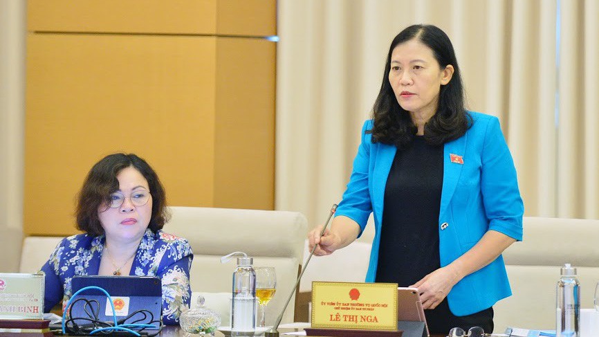 Chủ nhiệm Uỷ ban Tư pháp Lê Thị Nga - Ảnh: QP 