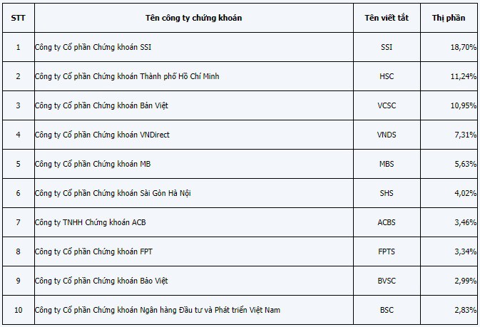 Thị phần môi giới trên HOSE: Doanh nghiệp dẫn đầu bứt xa đối thủ - Ảnh 1.