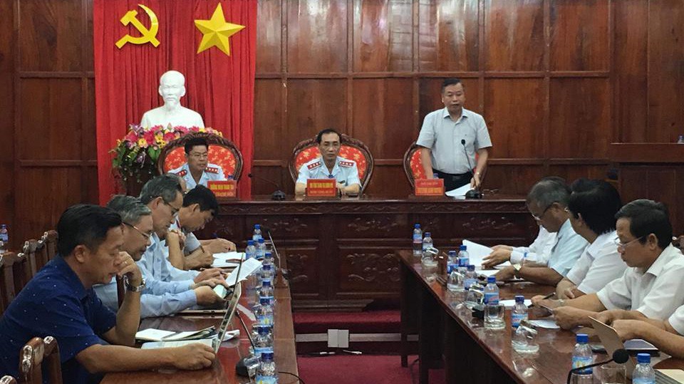 Đoàn công tác của Thanh tra Chính phủ công bố quyết định thanh tra.