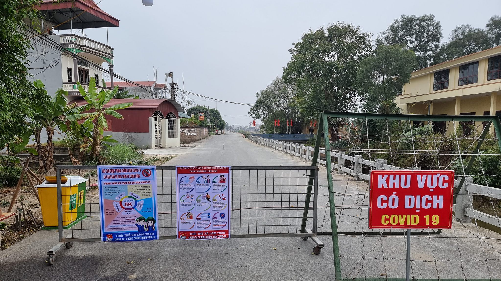 Khu vực cách ly tại Trung tâm y tế huyện Lương Tài, tỉnh Bắc Ninh. Ảnh - Tuấn Dũng. 