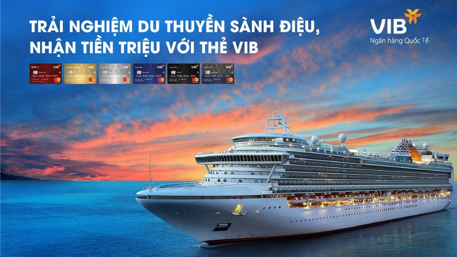Chương trình "Trải nghiệm du thuyền sành điệu, nhận tiền triệu với thẻ VIB" dành cho chủ thẻ tín dụng VIB mở mới và có chi tiêu đạt từ 1 triệu đồng trở lên trong thời gian diễn ra chương trình.