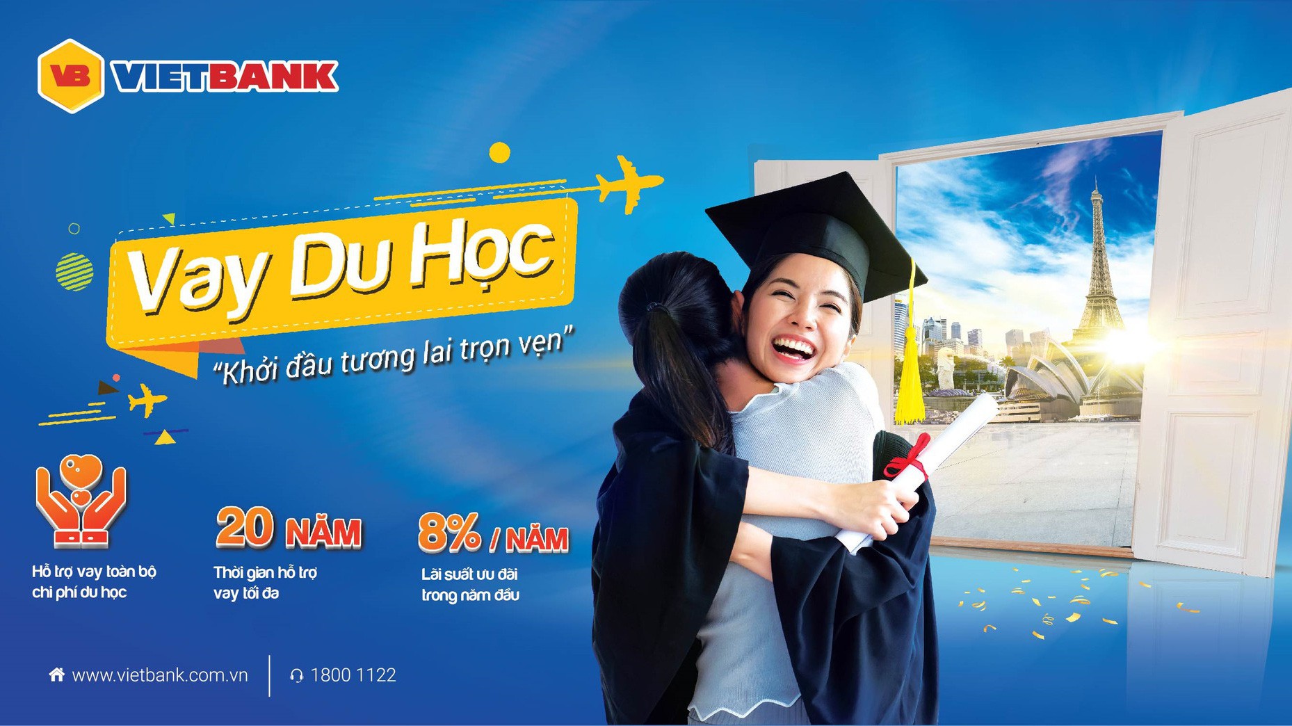 Vietbank đã giúp cho giấc mơ du học của nhiều người trở thành hiện thực mà không phải quá lo lắng về tài chính.