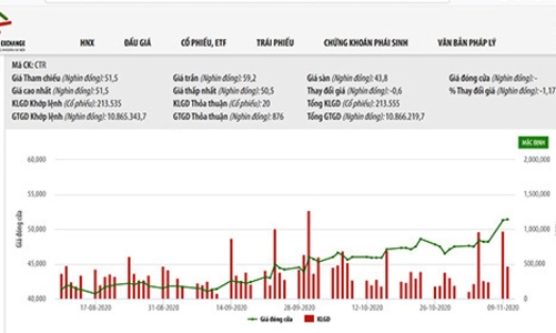Viettel bán đấu giá 7,75 triệu cổ phiếu CTR giá khởi điểm 46.600 đồng