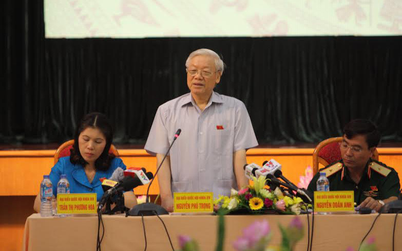 Tổng bí thư Nguyễn Phú Trọng hồi âm ý kiến cử tri - Ảnh: XH.