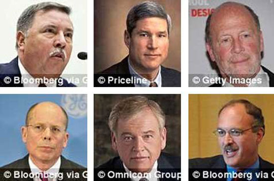 Nhiều CEO Mỹ đang hưởng lương cao ngất ngưởng, bất kể kinh tế đang khó khăn - Ảnh: Forbes, BLB.