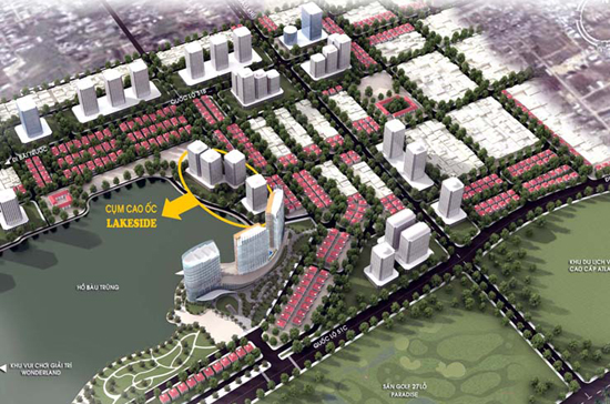 Phối cảnh dự án Cụm căn hộ Lakeside.