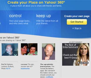 Dịch vụ blog của Yahoo hiện khá phổ biến tại Việt Nam.