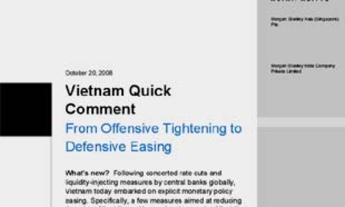 Morgan Stanley đánh giá động thái mới của Ngân hàng Nhà nước