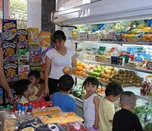 Siêu thị hiện vẫn là một khái niệm mới ở hầu hết khu vực nông thôn Việt Nam.