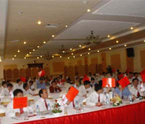 Quang cảnh Đại hội đồng cổ đông thường niên của Bảo Minh hôm 12/4 vừa qua.