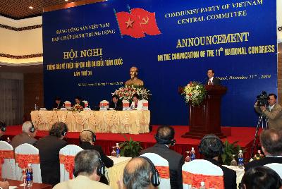 Hội nghị thông báo việc triệu tập Đại hội đại biểu toàn quốc lần thứ XI của Đảng Cộng sản Việt Nam với đoàn ngoại giao và các tổ chức quốc tế tại Việt Nam.