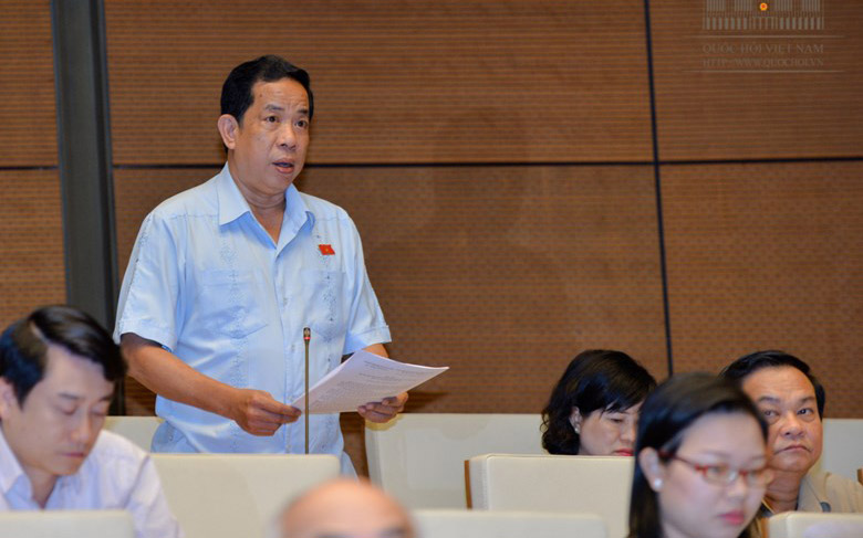 Đại biểu Đặng Thuần Phong (Bến Tre) phát biểu tại nghị trường.