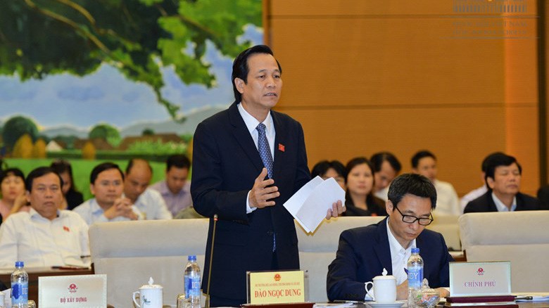 Bộ trưởng Bộ Lao động - Thương binh và xã hội Đào Ngọc Dung trong một lần chất vấn tại Uỷ ban Thường vụ Quốc hội 