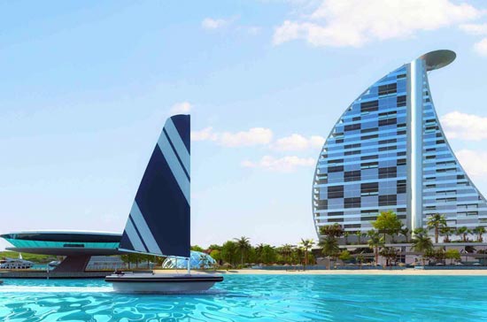 Phối cảnh khu khách sạn 5 sao của dự án.