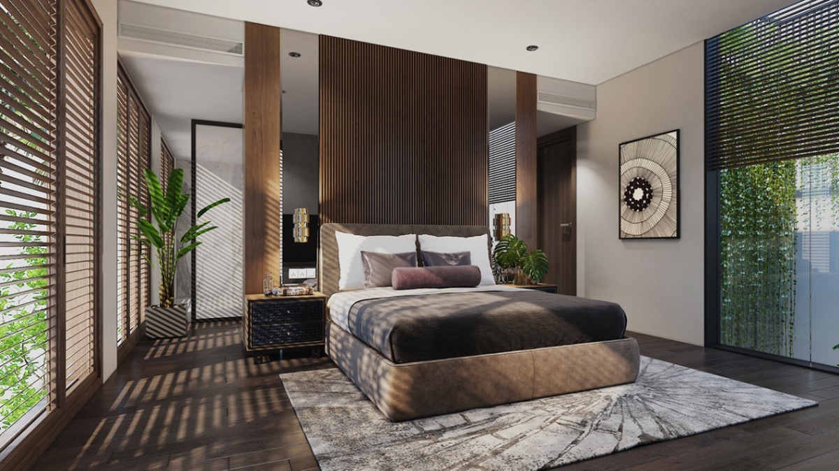 Mỗi phòng biệt thự tại Goldsand Hill Villa đều được thiết kế theo tiêu chuẩn 5 sao.