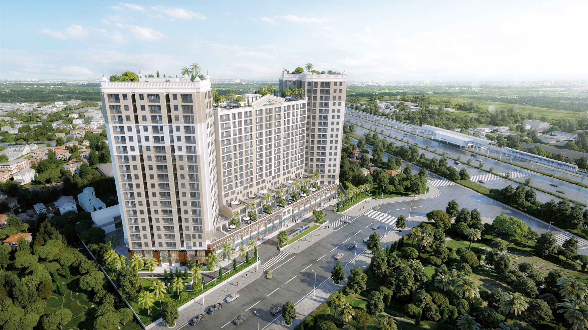 Centum Wealth tràn ngập sắc xanh như resort.