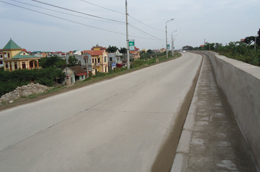 Tuyến đê Bát Tràng sau khi đã được nâng cấp, mở rộng.