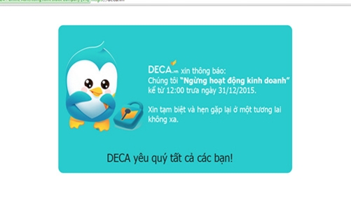 24H đóng cửa trang thương mại điện tử Deca