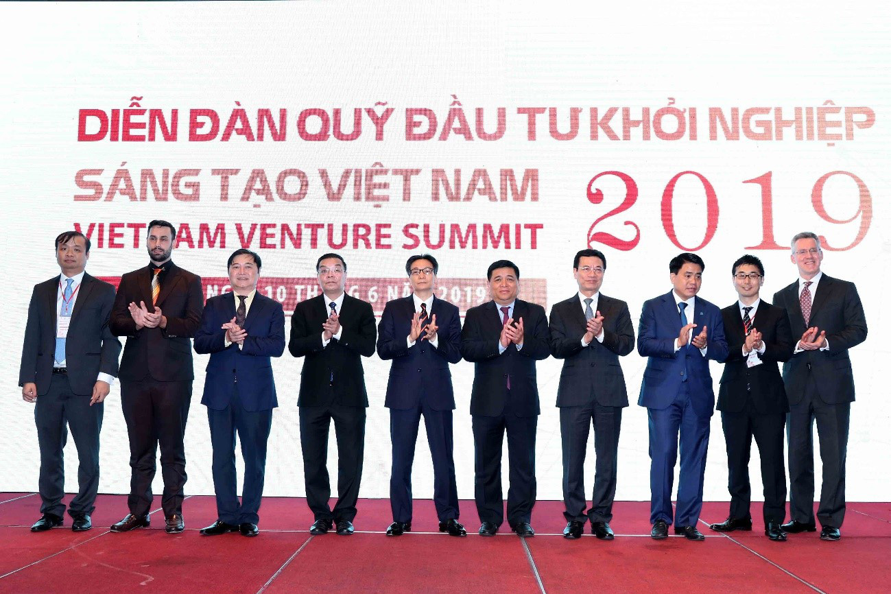 Vietnam Venture Summit 2019 đã thu hút 18 quỹ đầu tư cam kết đầu tư 425 triệu USD vào khởi nghiệp sáng tạo giai đoạn 2019 - 2021. Nguồn ảnh: Bộ Kế hoạch và Đầu tư.