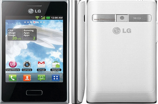 Điện thoại smartphone giá rẻ LG Optimus L3 E400 của LG.