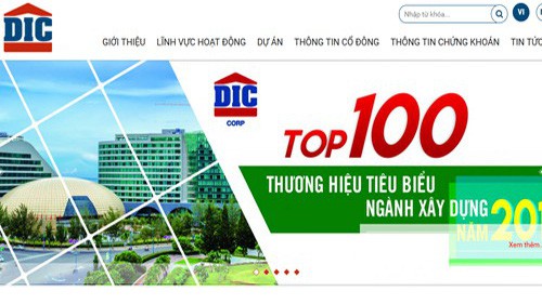 Trang web của  Tổng Công ty Cổ phần Đầu tư Phát triển Xây dựng.