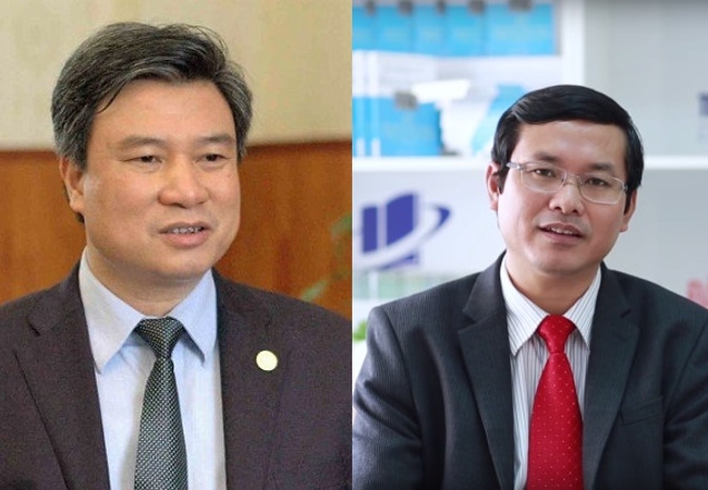 Hai tân Thứ trưởng Bộ Giáo dục và Đào tạo Nguyễn Hữu Độ (bên trái) và Nguyễn Văn Phúc.<br>
