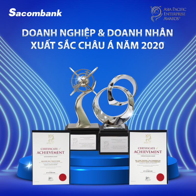 Giải thưởng Doanh nghiệp, Doanh nhân xuất sắc châu Á năm 2020.
