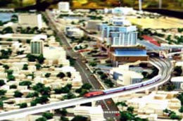 Mô hình đường sắt trên cao tại Hà Nội.