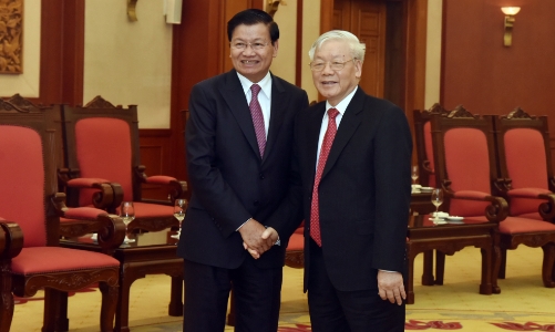 Tổng Bí thư, Chủ tịch nước Nguyễn Phú Trọng mời tân Tổng Bí thư Lào sang thăm Việt Nam