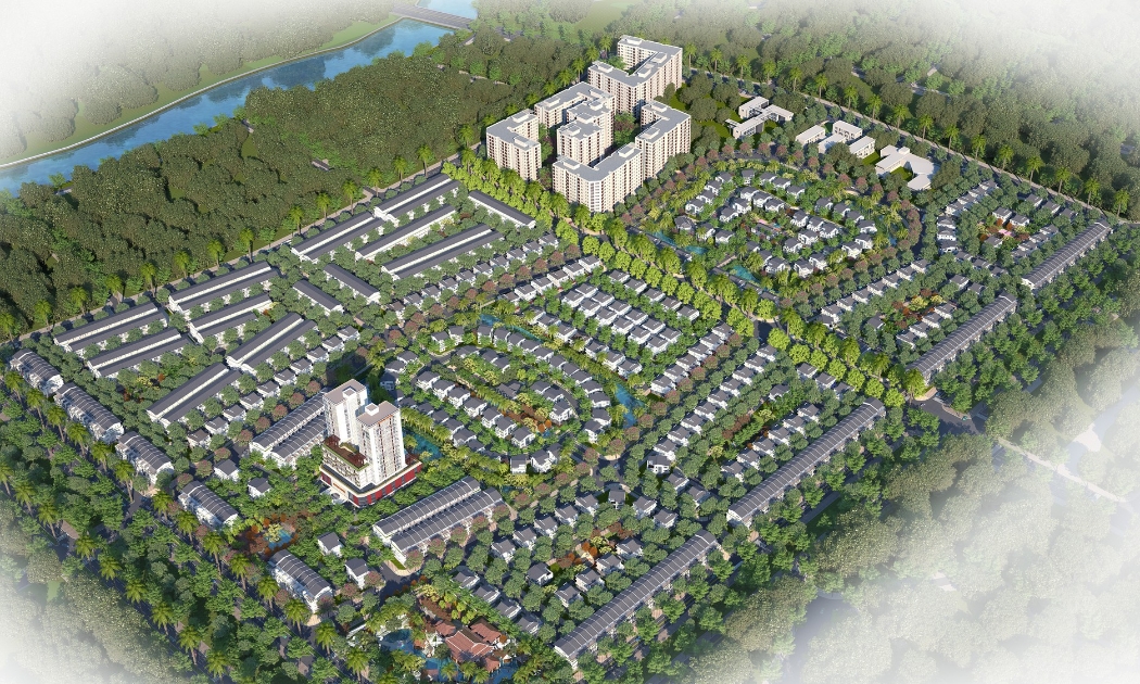 Phối cảnh khu đô thị Ecogarden có diện tích 43ha tại thành phố Huế.