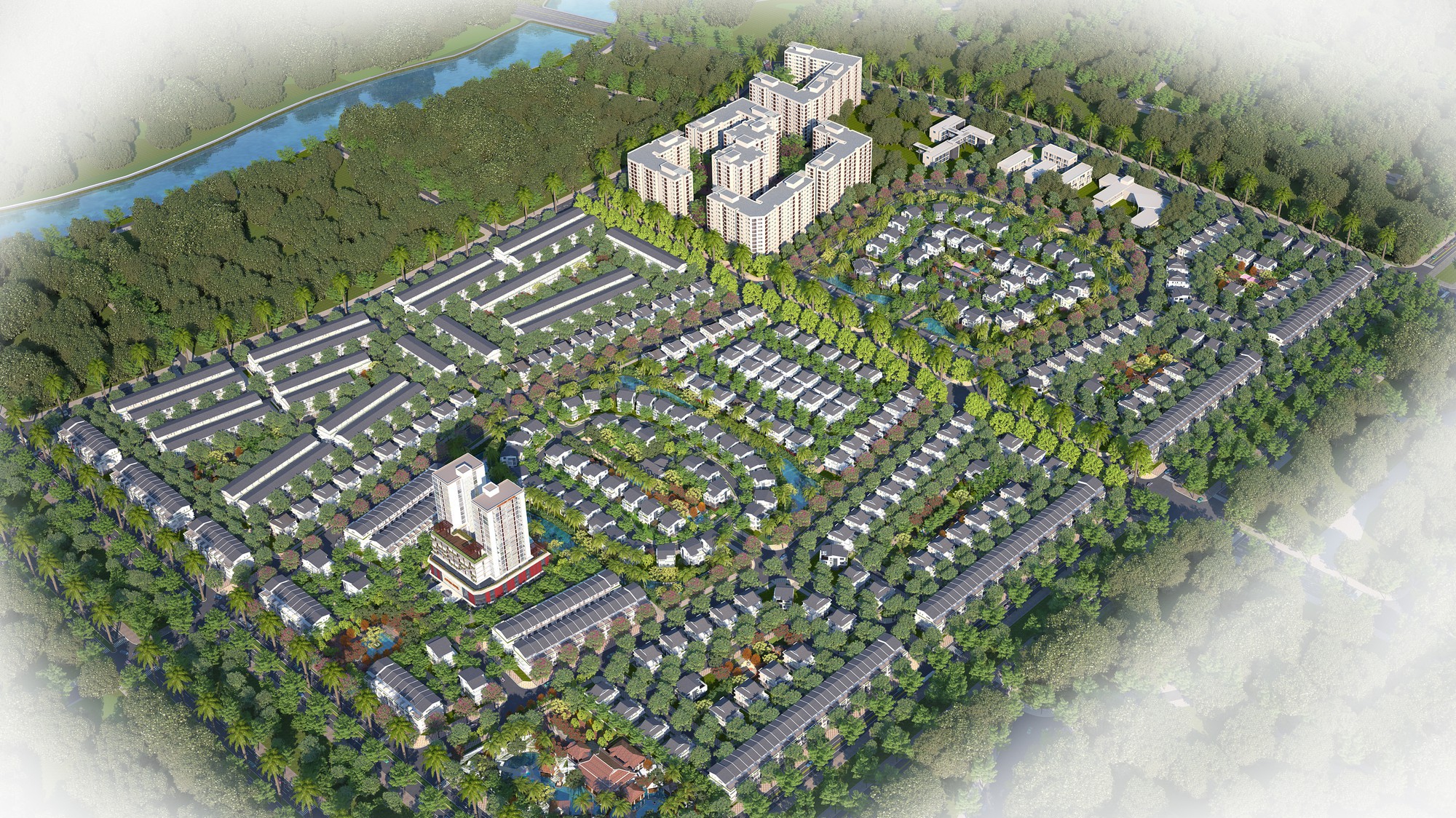 Phối cảnh khu đô thị Ecogarden có diện tích 43ha tại thành phố Huế.